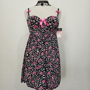 Miraclesuit Pink and Black Animal Print Chemise